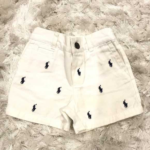 infant boy white shorts